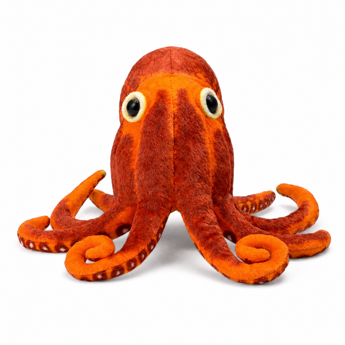 Realistisches Oktopus-Plüschtier Orange mit Tentakeln