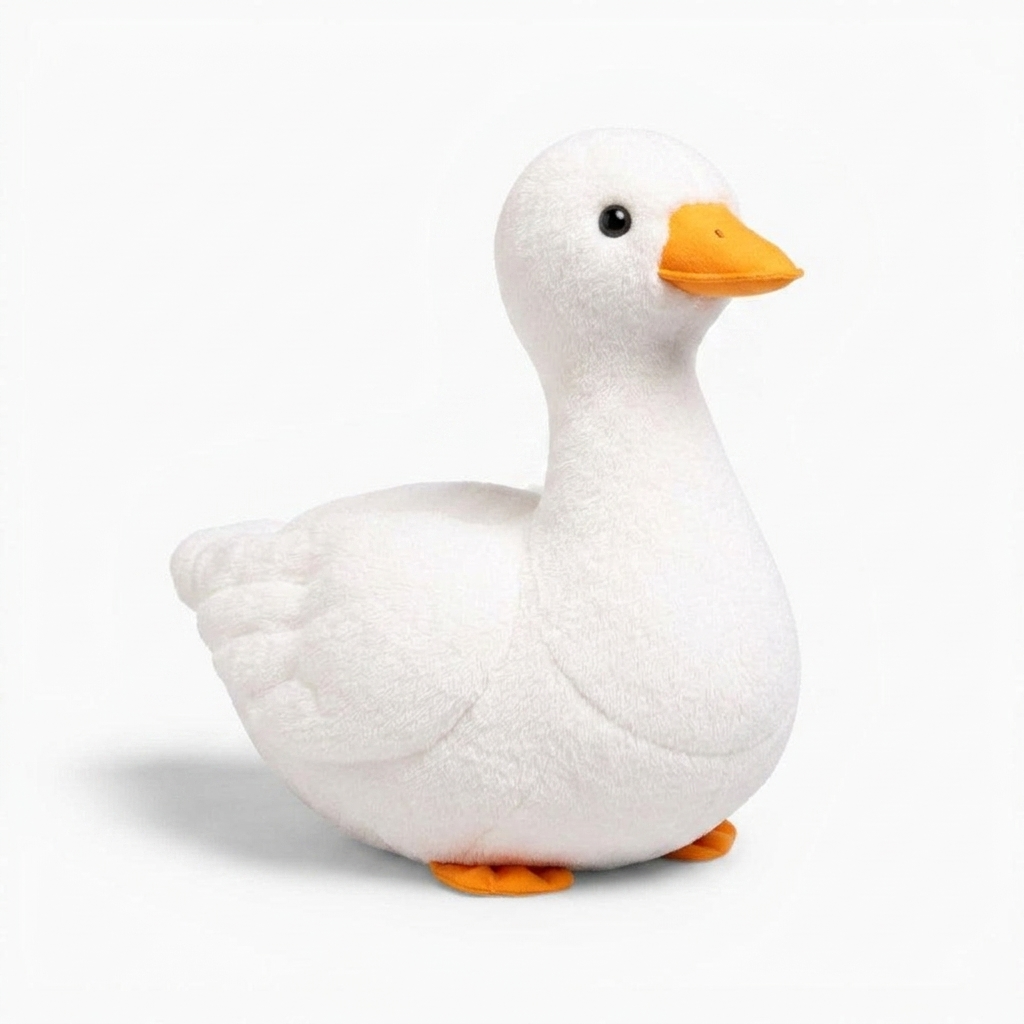 Peluche Canard Blanc Réaliste