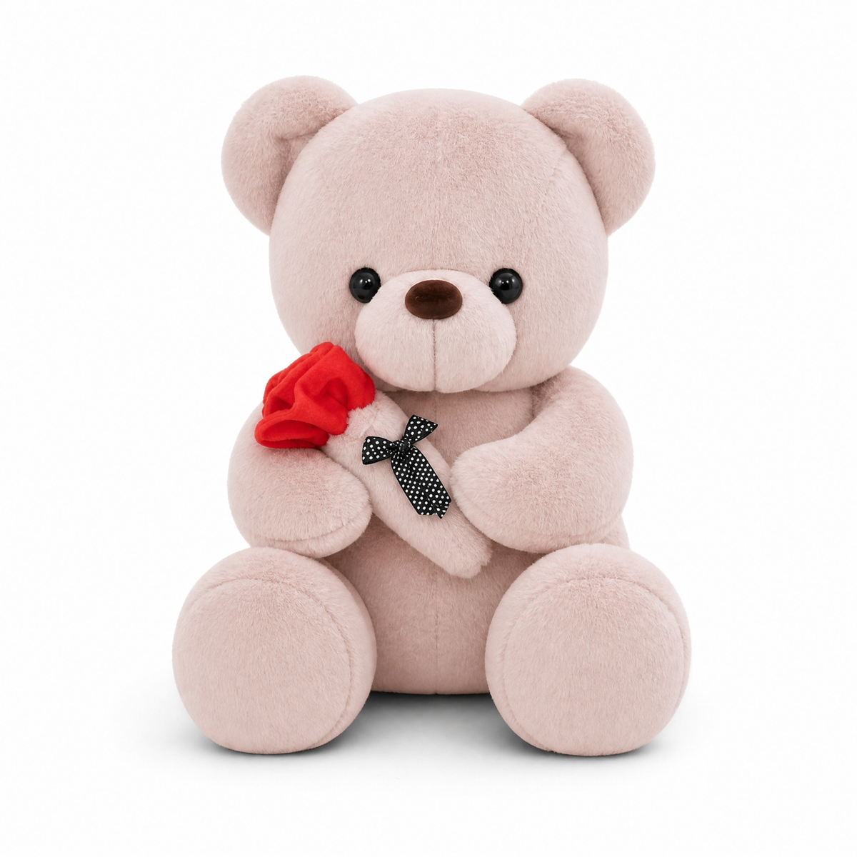 Teddybärchen Rosa mit roter Rose