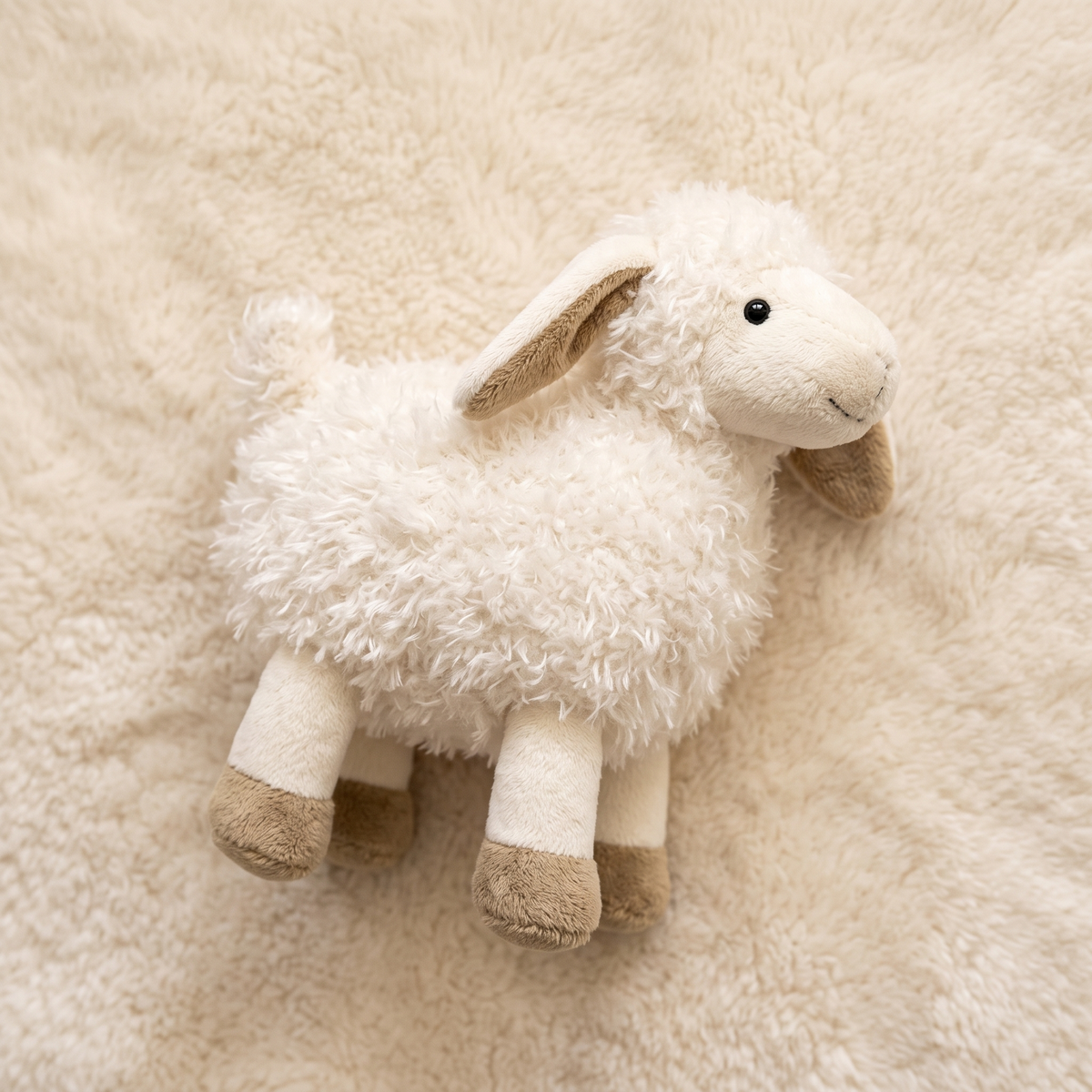 Peluche Mouton Blanc à Longues Oreilles