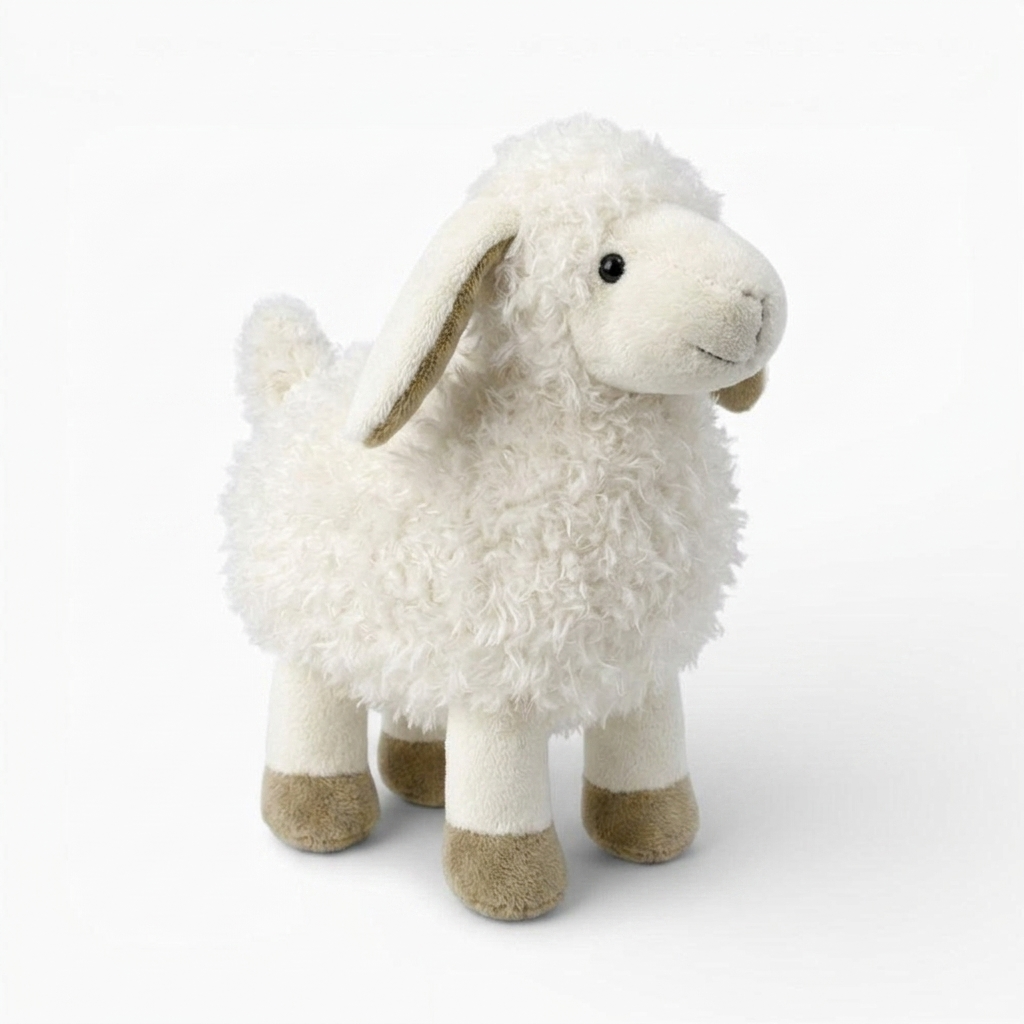Peluche Mouton Blanc à Longues Oreilles