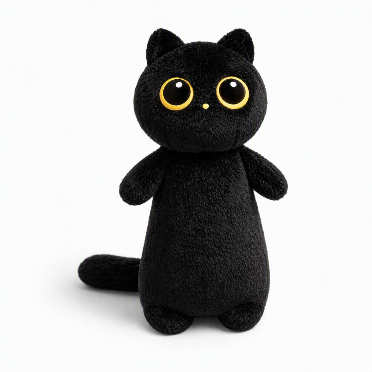 Peluche Chat Noir Kawaii aux Grands Yeux