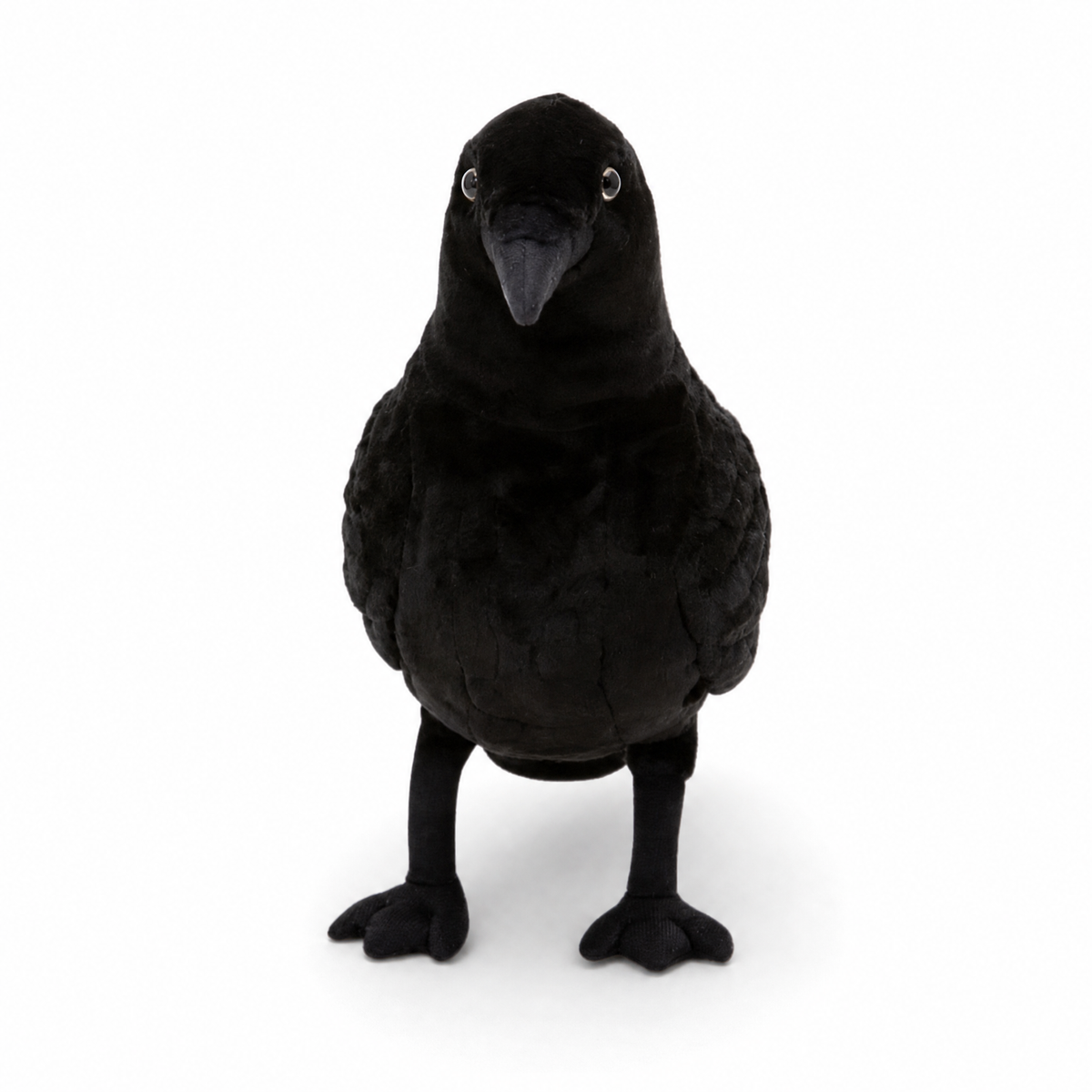 Realistisches Plüschtier Rabe Schwarz
