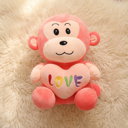 Affen-Plüschtier mit Herz Love