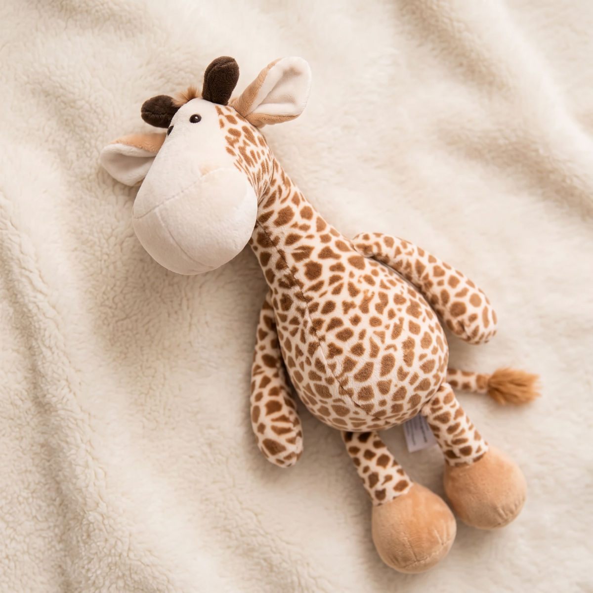 Peluche Girafe Assise à Gros Sabots